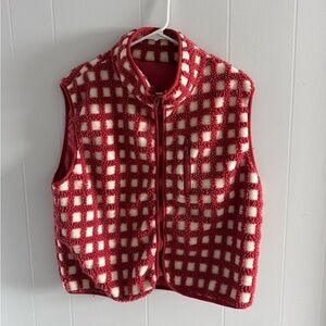 Women’s Red Gingham Vest